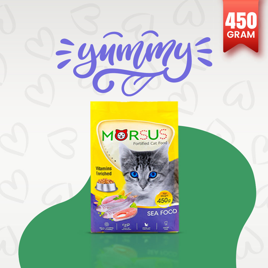 Morsus Adult Cat Food (1+ year)- Seafood Flavour 450g