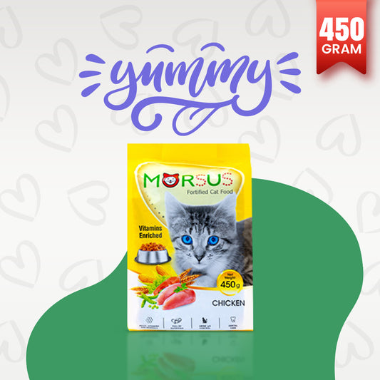 Morsus Adult Cat Food (1+ year)- Chicken Flavour 450g