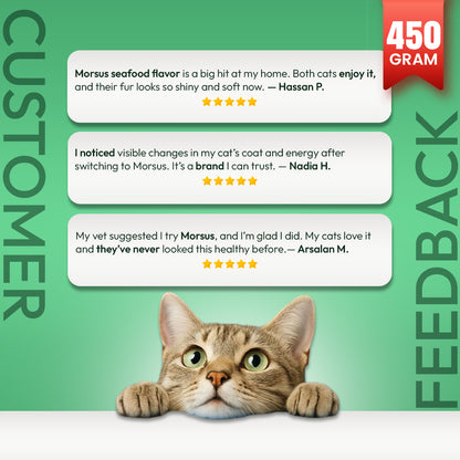 Morsus Adult Cat Food (1+ year)- Seafood Flavour 450g
