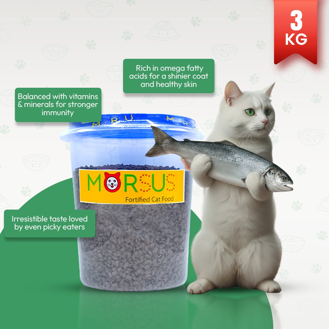 Morsus Adult Cat Food (1+ year)- Seafood Flavour 3kg Bucket