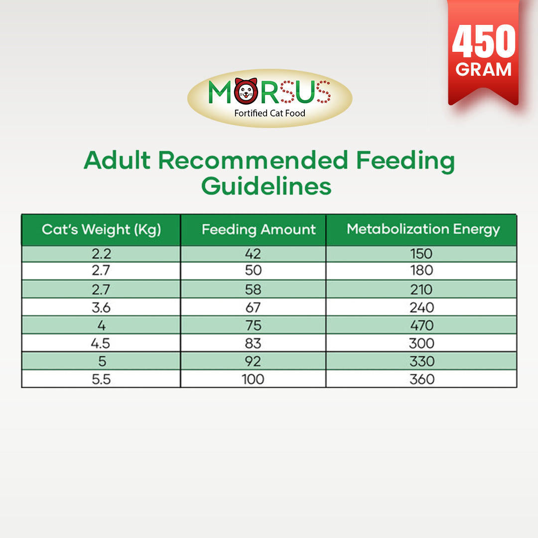 Morsus Adult Cat Food (1+ year)- Chicken Flavour 450g