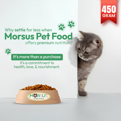 Morsus Adult Cat Food (1+ year)- Chicken Flavour 450g
