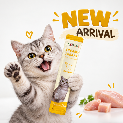 Morsus Creamy Cat Treats - Chicken Flavor 75g (5 x 15g)