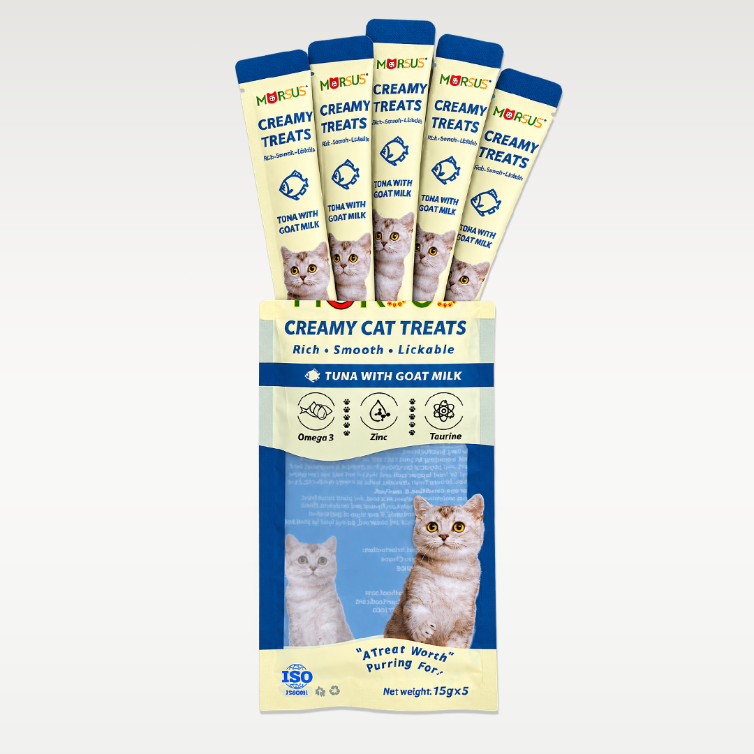 Morsus Creamy Cat Treats - Tuna with Goat Milk 75g (5 x 15g)