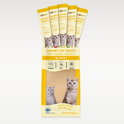 Morsus Creamy Cat Treats - Chicken Flavor 75g (5 x 15g)
