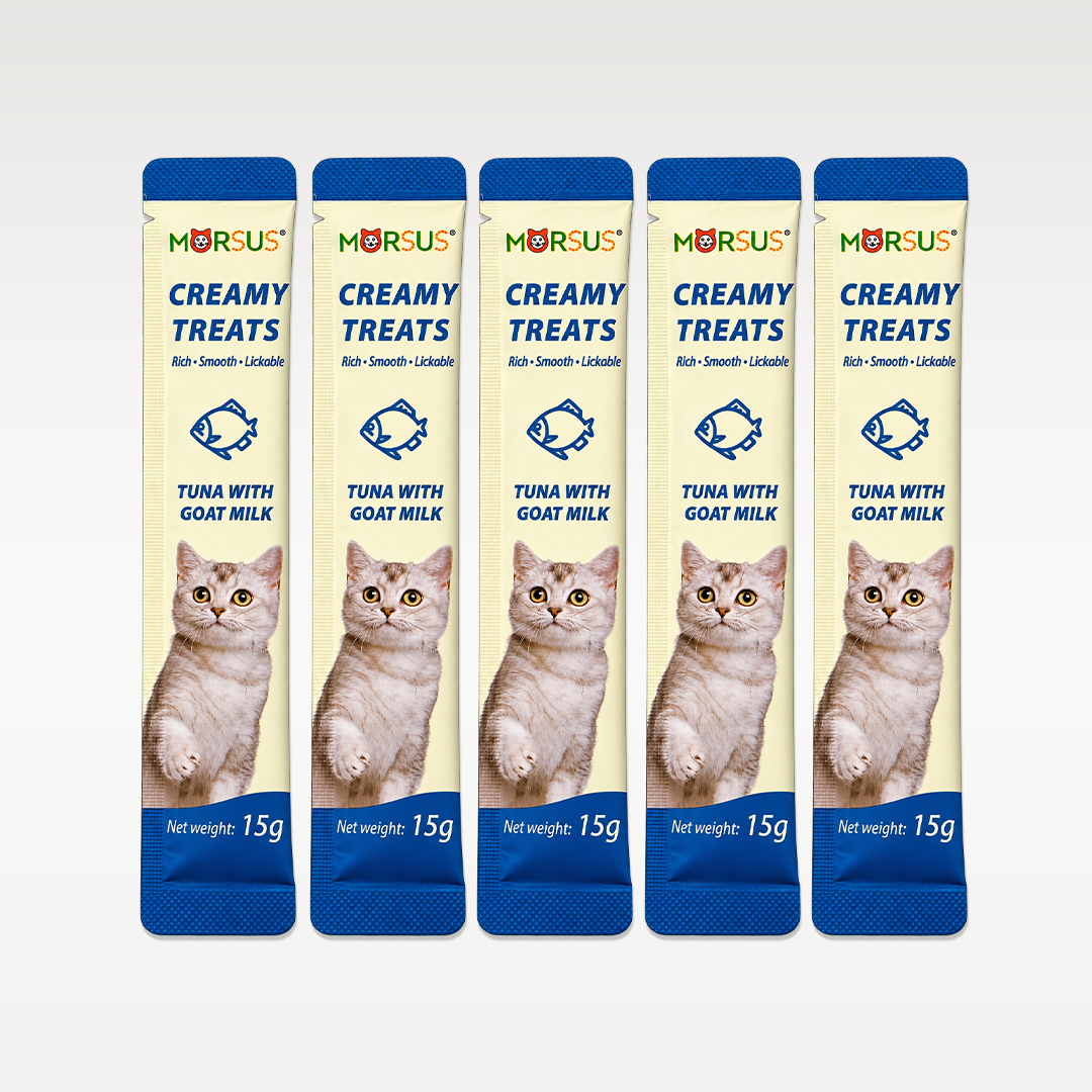 Morsus Creamy Cat Treats - Tuna with Goat Milk 75g (5 x 15g)