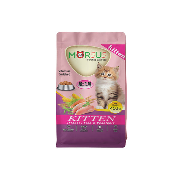 Morsus Kitten Food (2-12 Months)- Chicken, Fish and Vegetable Flavour 450g