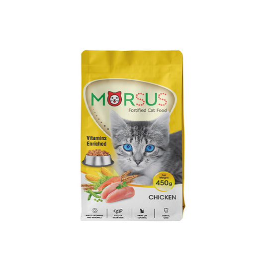 Morsus Adult Cat Food (1+ year)- Chicken Flavour 450g