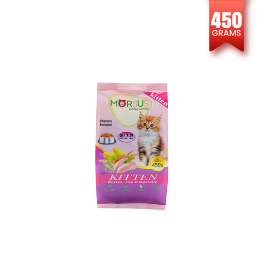 Morsus Kitten Food (2-12 Months)- Chicken, Fish and Vegetable Flavour 450g